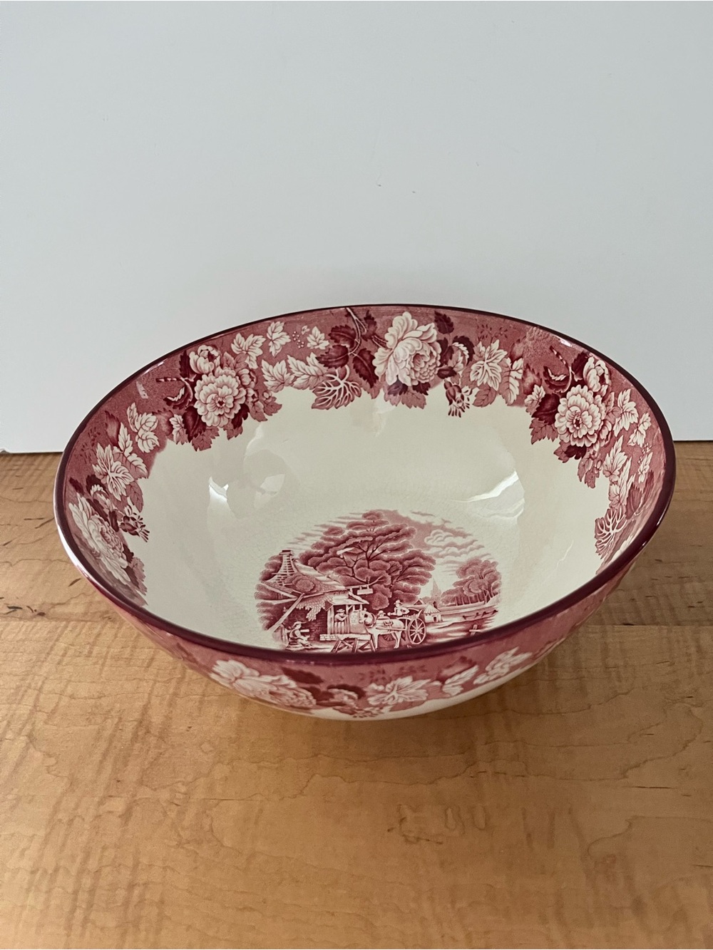 Rare Vtg Very Large 11” Enoch Wood’s Wood & Son English Scenery Serving Bowl